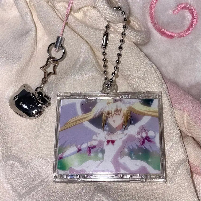 [BUNJANG] Shugo Chara! Hoshina Utau Double-Sided NFC Acrylic CD Keychain / [캐릭캐릭 체인지] NFC 변신 호시나 우타우 양면 아크릴 CD 키링