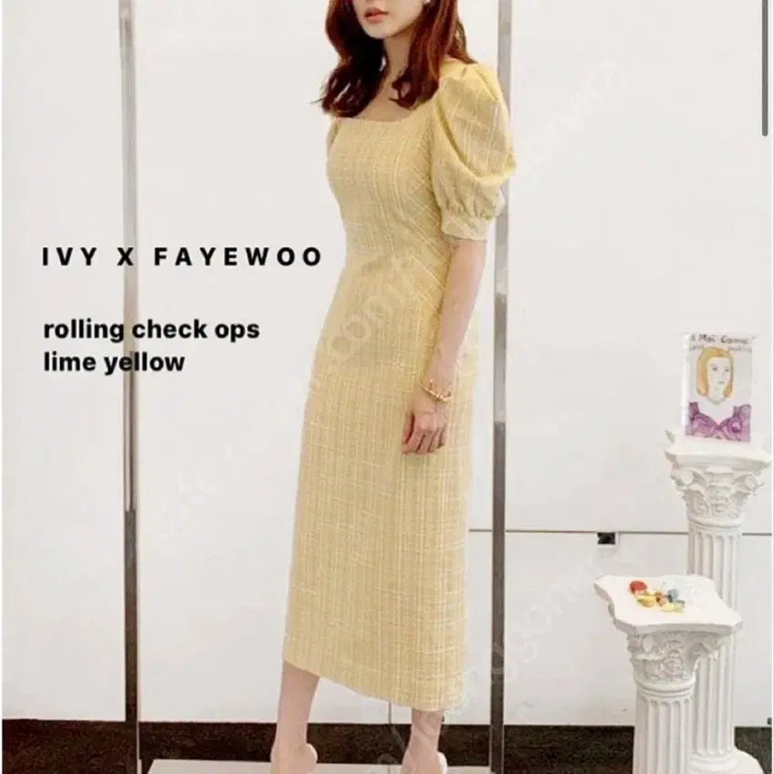 [BUNJANG] Fayewoo Tweed Long Dress / 페이우 트위드원피스