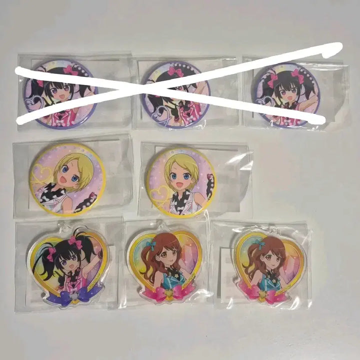 [BUNJANG] Pripara KANAME Chris SERENA Kanon Acrylic Keyring Badge / 프리티리듬 오로라드림 마루쿠지 카나메크리스 세레나 카논캐 뱃지 아크릴키링