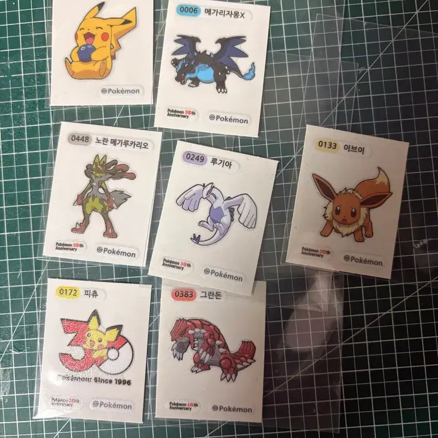 [BUNJANG] Pokemon Stickers Bundle Set / 포켓몬 띠부실 일괄판매 합니다(피카츄,리자몽,루카리오,피츄등등)
