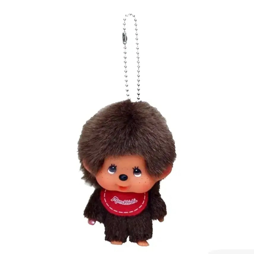 [BUNJANG] Monchhichi Big Head SS Boy Keychain Brown / 몬치치 빅헤드 SS 보이 키 체인 브라운