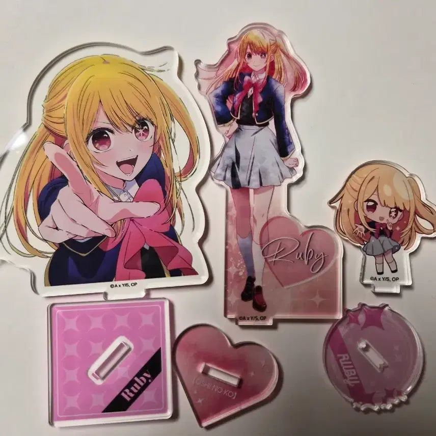 [BUNJANG] Oshi no Ko Ruby Acrylic Stand Bundle Set / 최애의아이 루비 아크릴스탠드 일괄