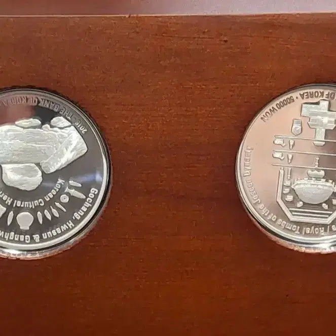 [BUNJANG] 2016 Korean Cultural Heritage Commemorative Silver Coins Set (2 Types) / 2016 한국의 문화유산 기념 2종 세트 은화