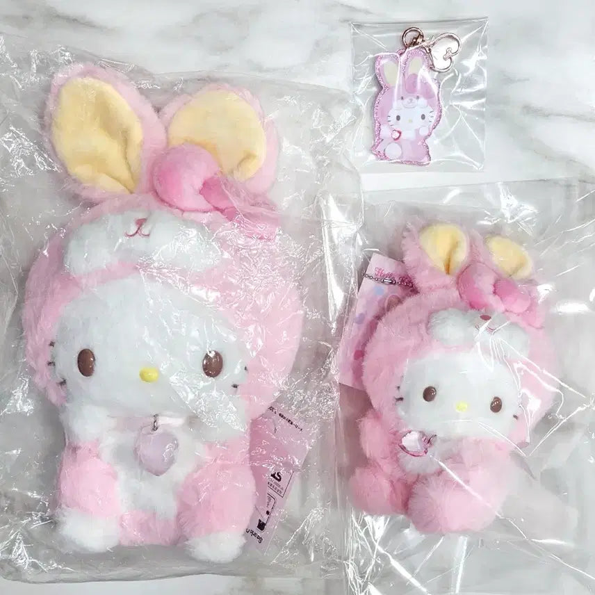 [BUNJANG] Sanrio Fairy Rabbit Kitty Plushie Set Mascot Keychain / 산리오 페어리 래빗 키티 요정토끼 인형 세트 누이 마스코트 키링