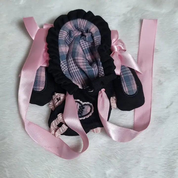 [BUNJANG] 10cm Doll Clothes Nightmare Punk Black Pink Sleep In Heaven Angel Rabbit Clothing Set / 10cm 인형옷 나이트메어펑크 블랙핑크 슬립인헤븐 엔젤레빗 래빗 옷장