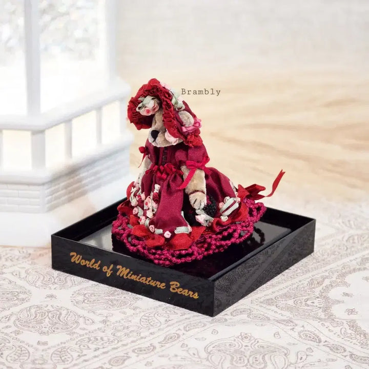 [BUNJANG] Brambly Miniature Teddy Bear Rose Decor Collectible Rare / 빈티지 미니어처 테디베어 곰돌이 소품 인테리어 장식 수집 레어 로즈