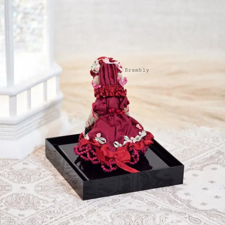 [BUNJANG] Brambly Miniature Teddy Bear Rose Decor Collectible Rare / 빈티지 미니어처 테디베어 곰돌이 소품 인테리어 장식 수집 레어 로즈