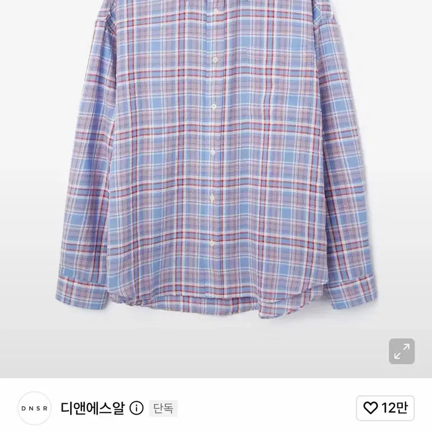 [SOLD OUT] 디앤에스알 DNSR 핑크블루 체크 셔츠