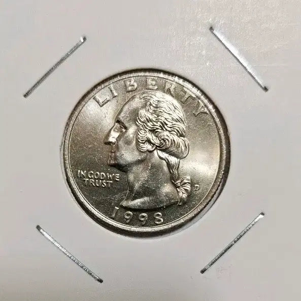 [BUNJANG] 1998 United States 25 Cent Quarter Dollar Coin / 미국 1998년 25센트 쿼터 달러 동전(외국주화)