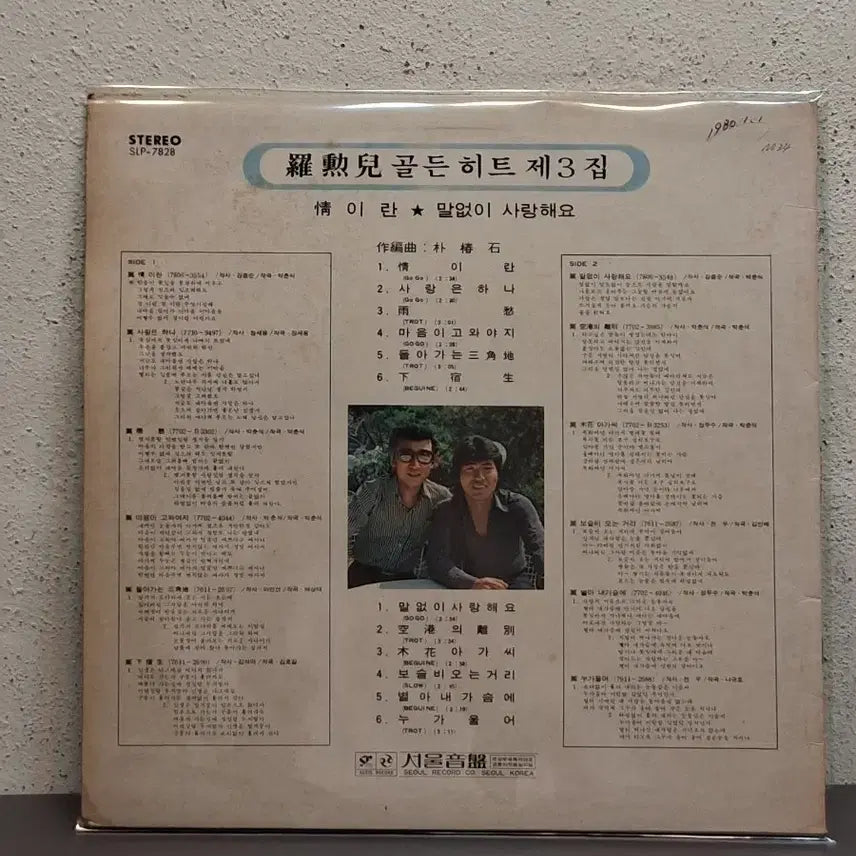 [BUNJANG] Na Hoon-a Golden Hit Vol. 3 LP / 나훈아 골든힛트 제3집 LP