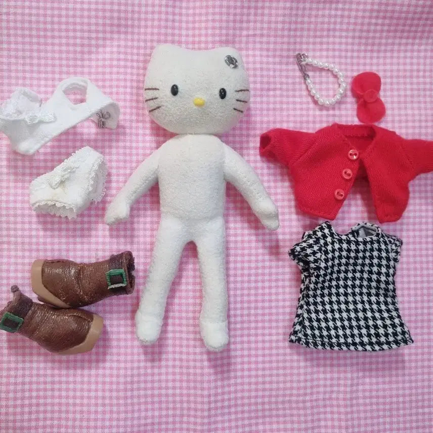 [BUNJANG] Vintage Dress-up Kitty Set / 고전 드레스업 키티 드업키 셋업 세트