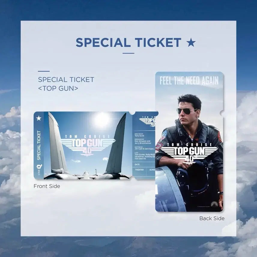 [BUNJANG] Top Gun &amp; Top Gun: Maverick Special Ticket Set / 탑건 + 탑건 매버릭 스페셜티켓 2종 씨네큐
