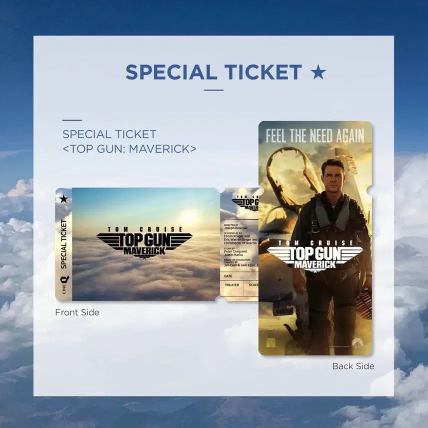 [BUNJANG] Top Gun &amp; Top Gun: Maverick Special Ticket Set / 탑건 + 탑건 매버릭 스페셜티켓 2종 씨네큐