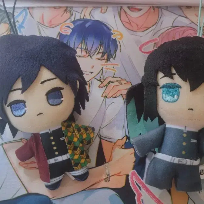 [BUNJANG] Gyui &amp; Muichiro Plush Set / [급전/택포]기유&amp;무이치로 누이 인형 세트+무이치로 코등이 우산가챠 덤
