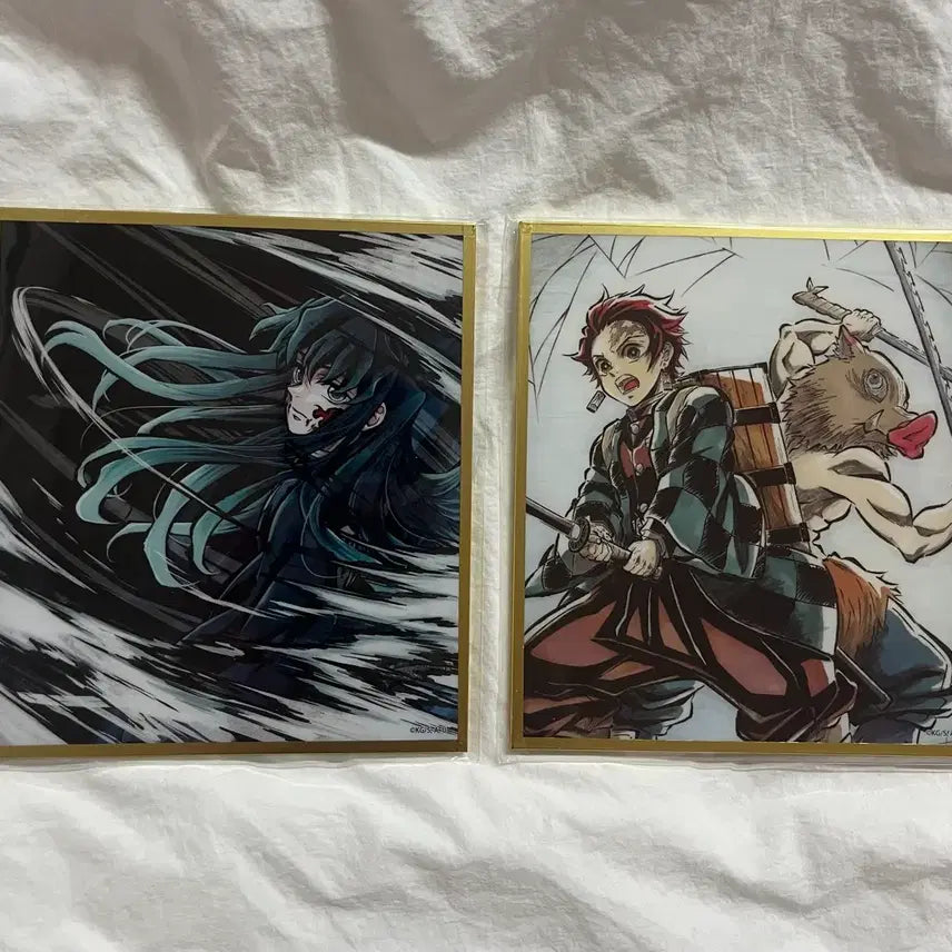 [BUNJANG] ufotable Demon Slayer Acrylic Shikishi 2 Types (Muichiro &amp; Tanjiro &amp; Inosuke) / 유포테이블 웹샵 귀멸의 칼날 아크릴 색지 2종