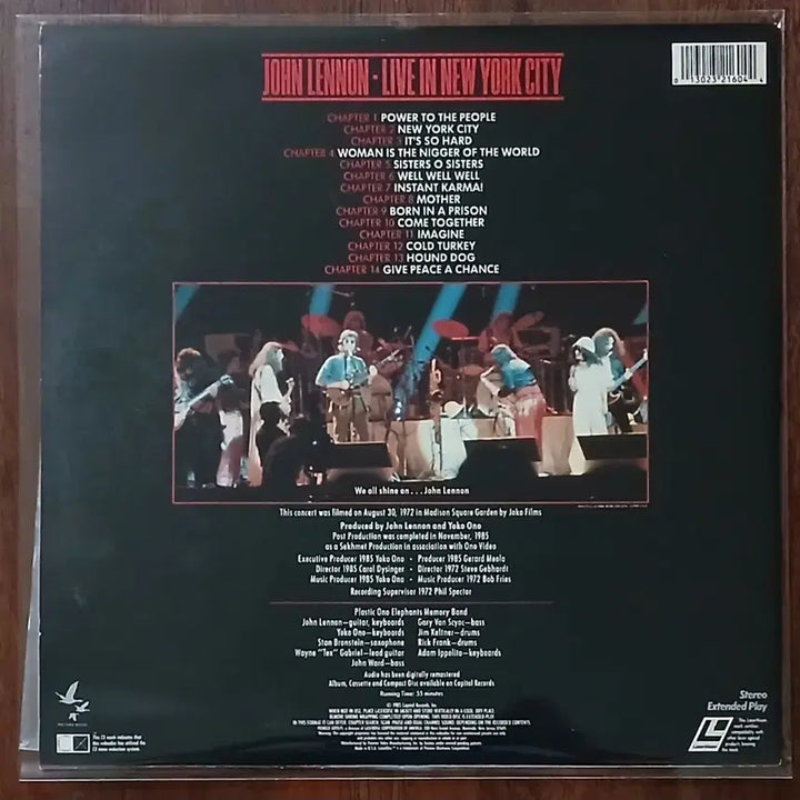 [BUNJANG] John Lennon Live In New York City LaserDisc / 존 레논 Live In New York City 레이저 디스크