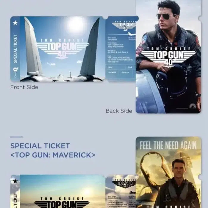 [BUNJANG] Top Gun &amp; Top Gun: Maverick Special Ticket Set / 2set)탑건+탑건 메버릭 스페셜티켓