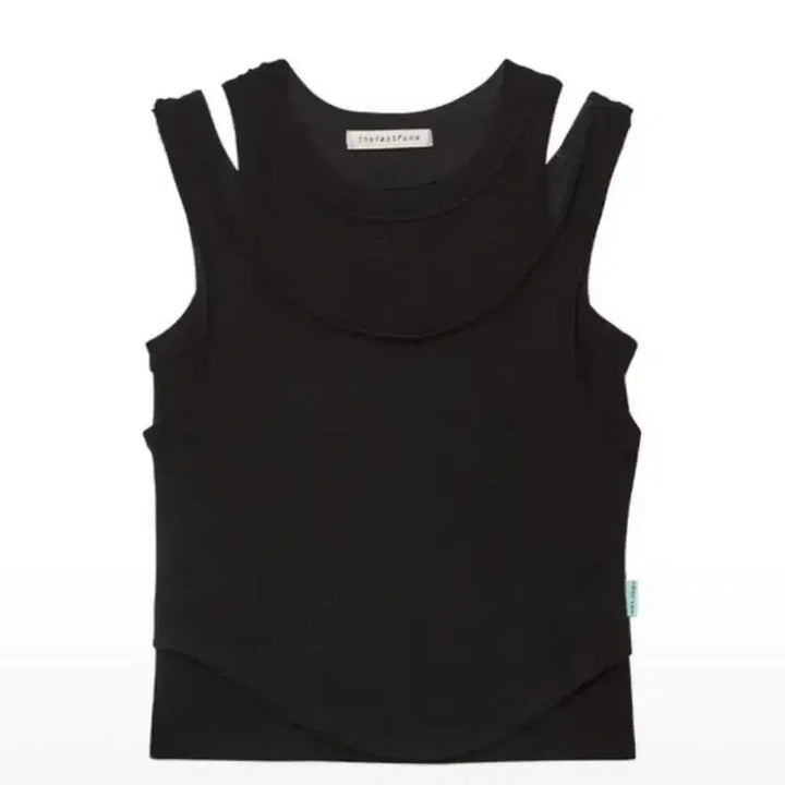 [BUNJANG] Instant Funk Layered Sleeveless Black / 인스턴트펑크 레이어드 슬리브리스