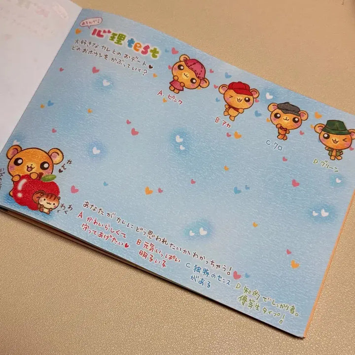 [BUNJANG] Heisei Koguma-chan Memo Pad Paper - Portion (4 sheets) / 헤이세이 고전지류 코구마짱 소분 (4장) 메모지소분 고전지류소분