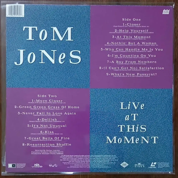 [BUNJANG] Tom Jones Live at This Moment LaserDisc / 톰 존스 Live at This Moment 레이저 디스크