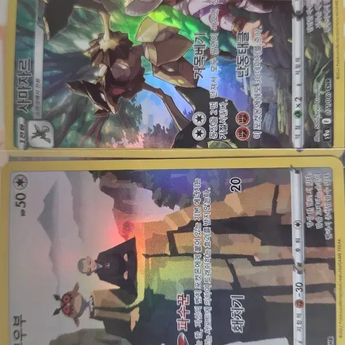 [BUNJANG] Pokémon Yanma &amp; Tropius CHR Card Set / 포켓몬 야부엉 사마자르 CHR 2개