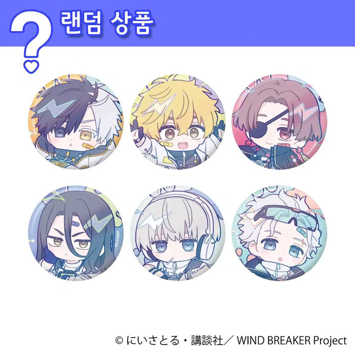 [BUNJANG] Wind Breaker Hologram Can Badge Collection Pastel Pop Ver. - Single Item / [랜덤] 윈드브레이커 윈브레 홀로그램 캔뱃지 컬렉션 파스텔 팝Ver-단품