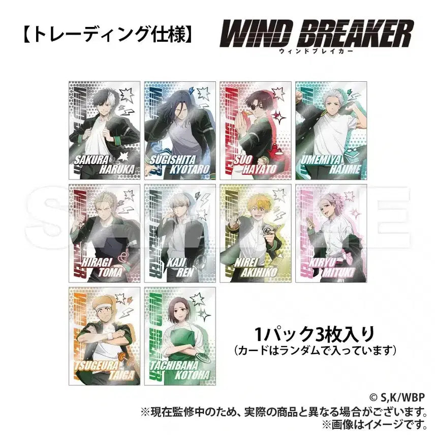 [BUNJANG] Wind Breaker Hologram Trading Card - Single / [랜덤] 윈드 브레이커 윈브레 홀로그램 트레이딩 카드 - 단품