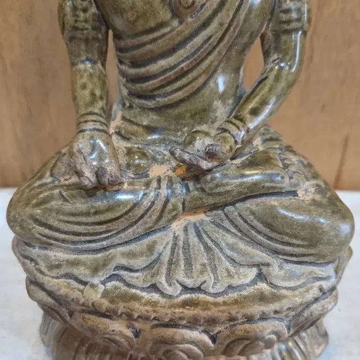 [BUNJANG] Unspecified Period Celadon Porcelain Buddha Statue / 연대미상 청자 도자기 불상