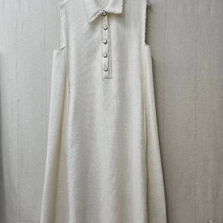 [BUNJANG] Joollog Tweed Collar Neck Sleeveless Dress / 줄로그  트위드 카라넥 원피스 ~66