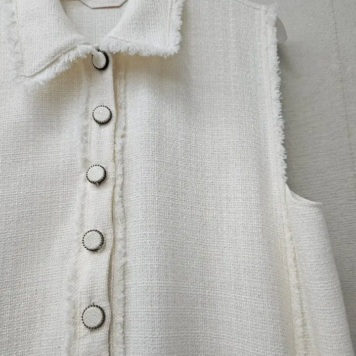 [BUNJANG] Joollog Tweed Collar Neck Sleeveless Dress / 줄로그  트위드 카라넥 원피스 ~66