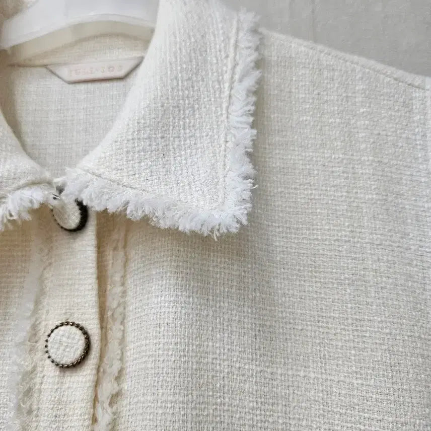 [BUNJANG] Joollog Tweed Collar Neck Sleeveless Dress / 줄로그  트위드 카라넥 원피스 ~66