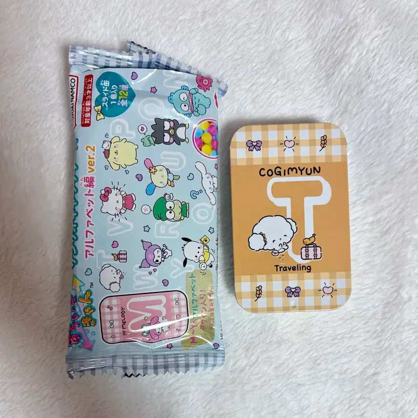 [BUNJANG] Sanrio Characters Alphabet Slide Tin Case Vol. 2 / 산리오 캐릭터즈 슬라이드 틴케이스 알파벳 2탄 코기뮹