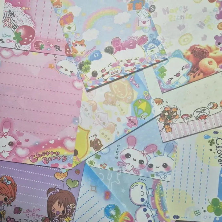 [BUNJANG] Retro Fuwa Fuwa Panda Rabbit Clover Memo Pad (Series 4) / 헤이세이 고전 느낌 레트로 후와후와 판다 토끼 소녀 클로버메모지 4탄!