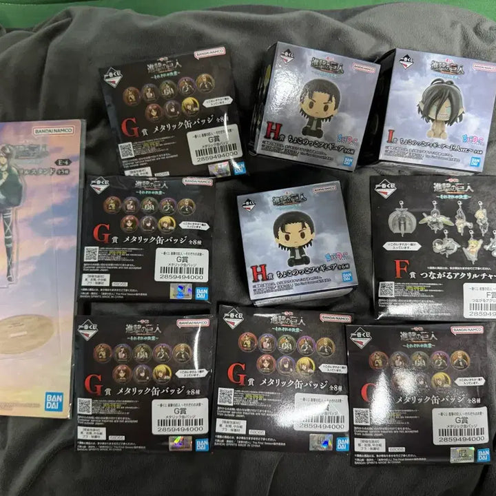 [BUNJANG] Attack on Titan Ichiban Kuji Prize Figures Bundle Set (10 items, Sealed) / 진격의거인 제일복권 하위상 10개 미개봉 일괄 판매