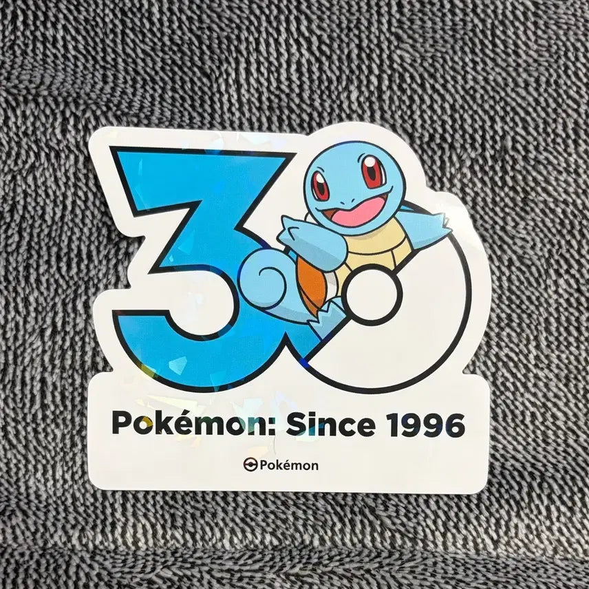 [BUNJANG] Pokemon 30th Anniversary Logo Squirtle Sticker / 한국한정] 포켓몬 30주년 로고 스티커 꼬부기