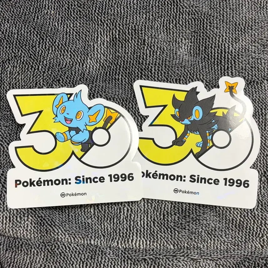 [BUNJANG] Pokemon 30th Anniversary Logo Sticker Set (Luxio, Shinx) / 한국한정] 포켓몬 30주년 로고 스티커 꼬링크 렌트라 세트