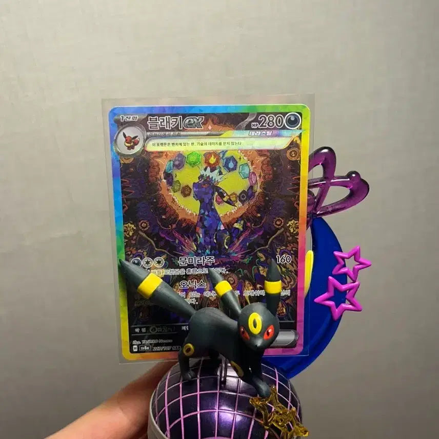 [BUNJANG] Pokémon Umbreon ex Card + Figure Set / 포켓몬 블래키ex 카드 + 피규어 세트