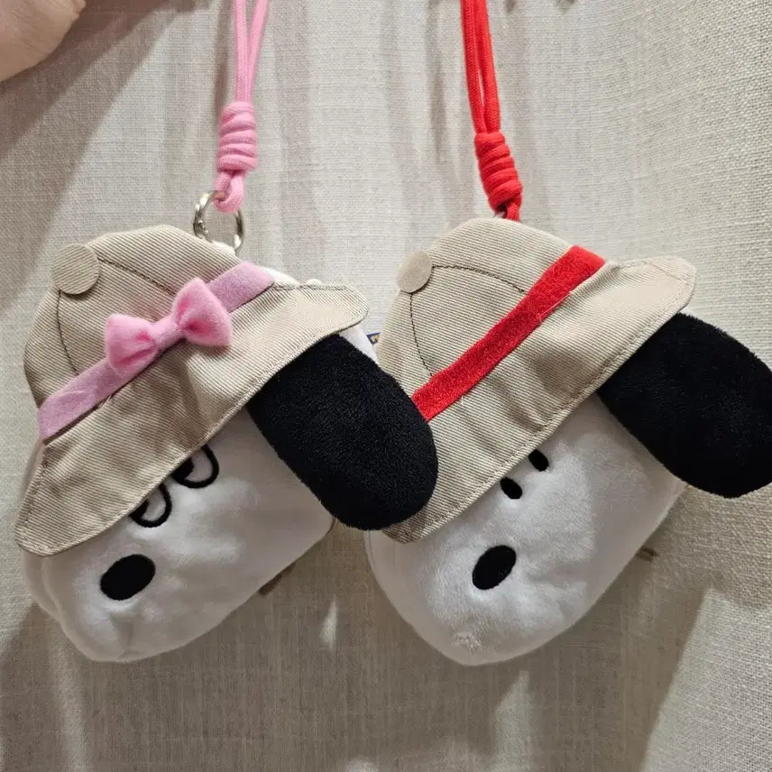 [BUNJANG] Snoopy &amp; Girlfriend Pouch Keyring Set / 새상품)스누피&amp;스누피여친 파우치키링