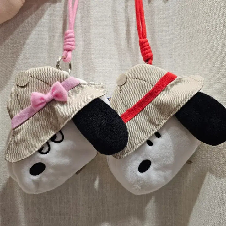 [BUNJANG] Snoopy &amp; Girlfriend Pouch Keyring Set / 새상품)스누피&amp;스누피여친 파우치키링