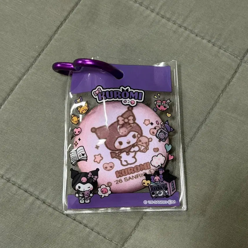 [BUNJANG] Sanrio Kuromi Plush Cookie Charm &amp; Squishy Pin Badge / 산리오 폭신한 쿠키 키링 쿠로미 말랑핀뱃지