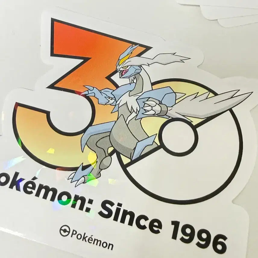 [BUNJANG] Pokemon 30th Anniversary Sticker White Kyurem / 포켓몬 30주년 기념 스티커 화이트 큐레무