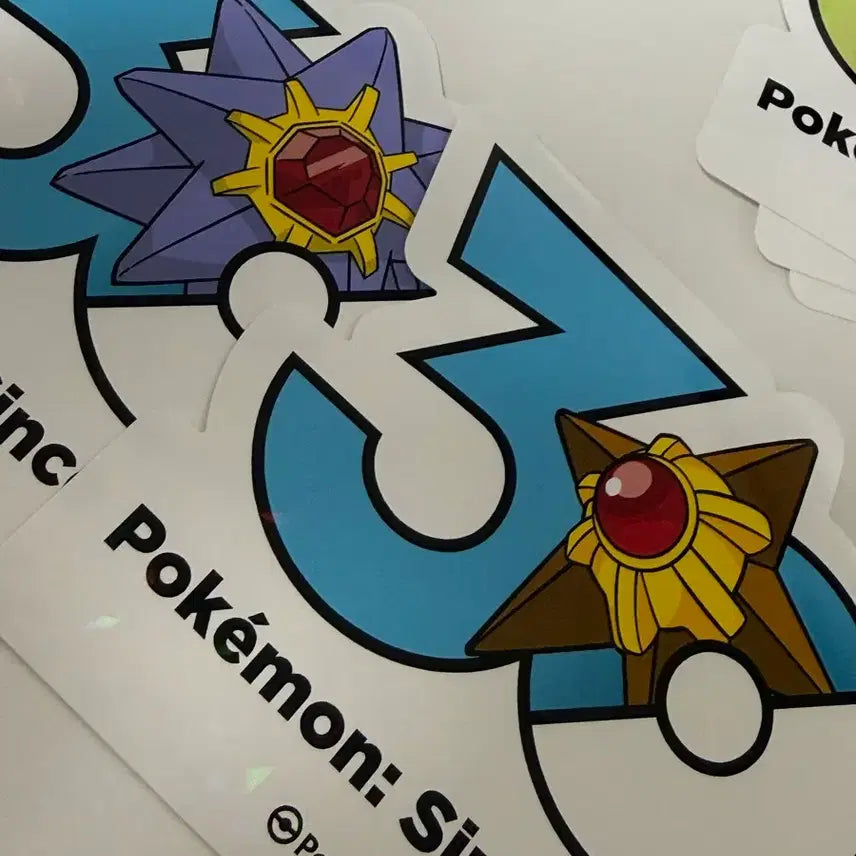 [BUNJANG] Pokemon 30th Anniversary Sticker Acusta Starfish Bundle Set / 포켓몬 30주년 기념 스티커 아쿠스타 별가사리 일괄