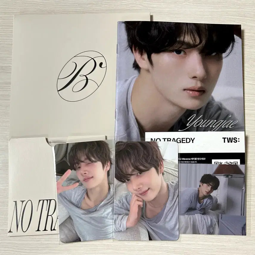 [BUNJANG] TWS Compact Blush Youngjae Set Album Photocard No Tragedy / 투어스 컴팩트 blush 영재 풀셋 세트 앨범 포카 no tragedy