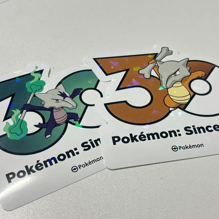 [BUNJANG] Pokemon Marowak (Alola) 30th Anniversary Sticker Bundle Set / 포켓몬스터 텅구리 (알로라) 30주년 스티커 일괄
