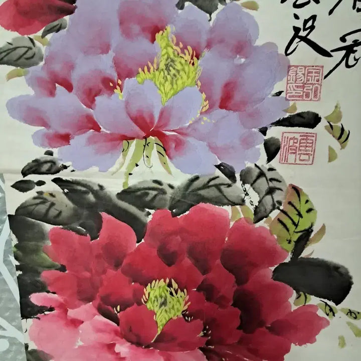 [BUNJANG] Unpa (雲坡) Traditional Peony Painting (Morando) / 동양화 모란도