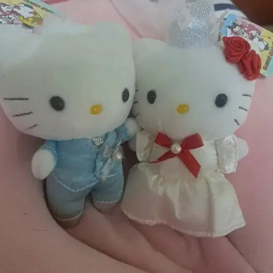 [BUNJANG] Hello Kitty Wedding Couple Doll Set / 헬로키티 웨딩 인형 커플 세트 새상품