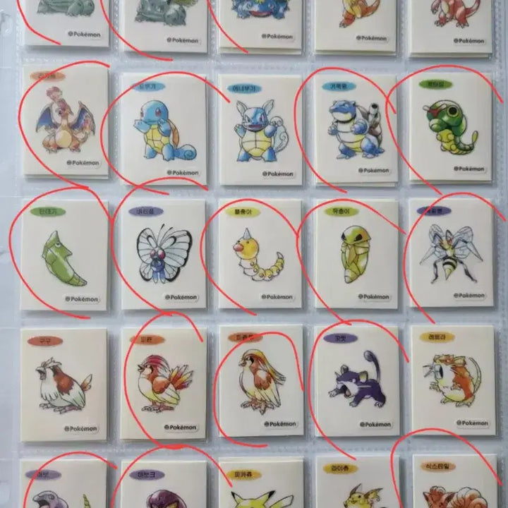 [BUNJANG] Pokemon Artwork First Edition Stickers (Tteu-i) / 교환)포켓몬 아트웍 초판 띠부씰