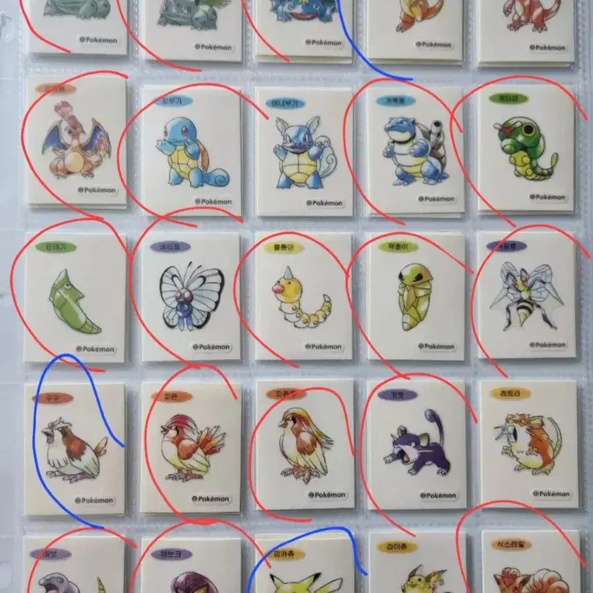 [BUNJANG] Pokemon Artwork First Edition Stickers (Tteu-i) / 교환)포켓몬 아트웍 초판 띠부씰