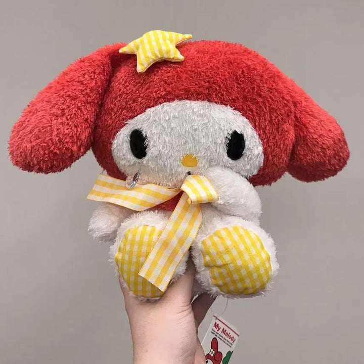 [BUNJANG] Sanrio 2009 My Melody Check Large Plush Doll / 고전 산리오 09년 체크 마이멜로디 마멜 훌쩍 눈물 대형 인형