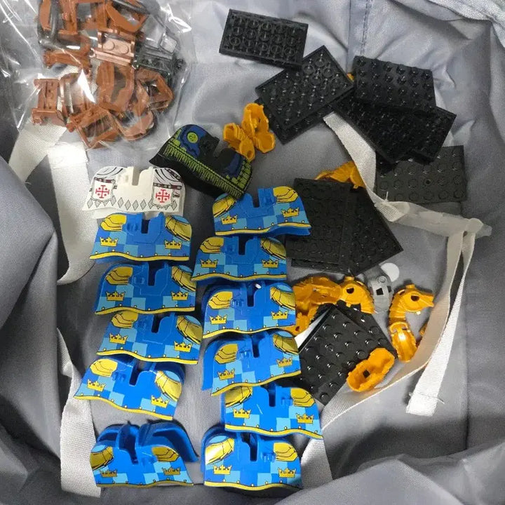 [BUNJANG] Compatible Lego Castle Kingdom Horse Saddle Helmet Bundle / (호환) 레고 캐슬 킹덤 말 안장 투구 일괄